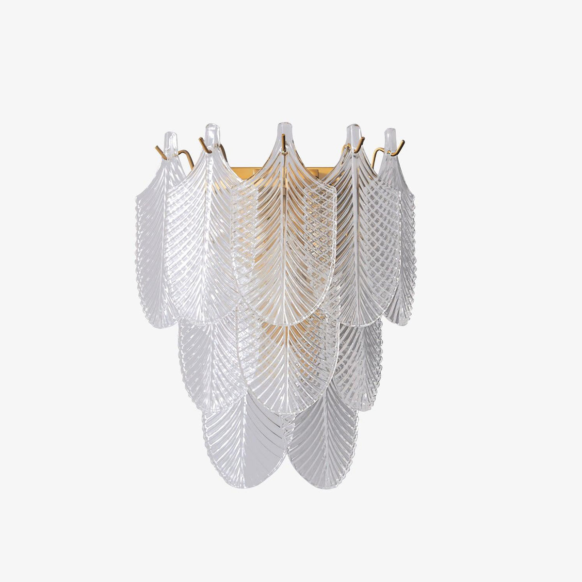 Piemonte Plug-in Wall Sconce — Textured Glass & Antique Brass