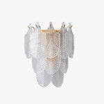 Piemonte Plug-in Wall Sconce — Textured Glass & Antique Brass