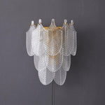 Piemonte Plug-in Wall Sconce — Textured Glass & Antique Brass