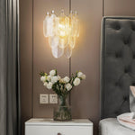 Piemonte Plug-in Wall Sconce — Textured Glass & Antique Brass