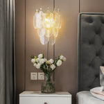 Piemonte Plug-in Wall Sconce — Textured Glass & Antique Brass