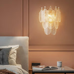 Piemonte Plug-in Wall Sconce — Textured Glass & Antique Brass
