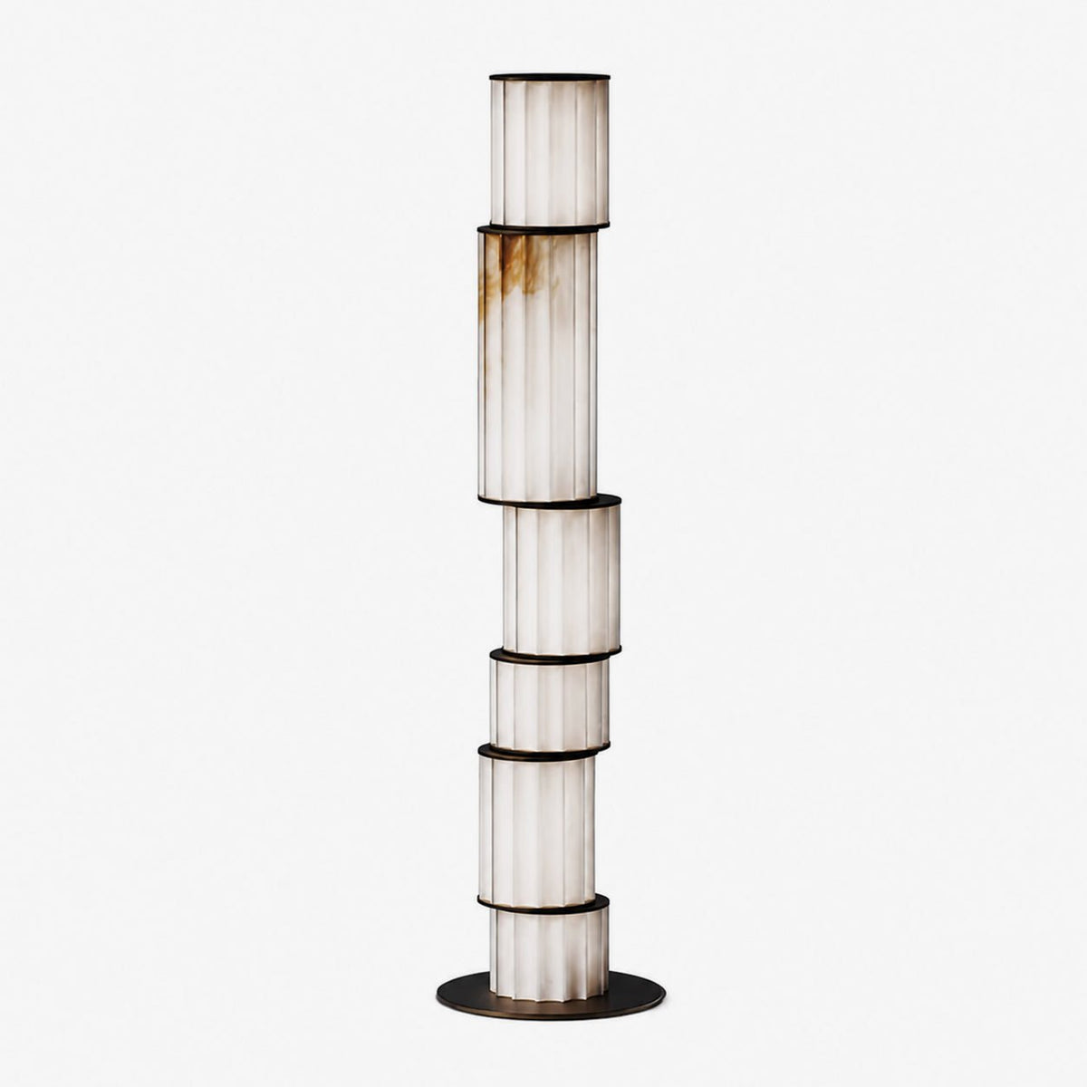 Pillar Alabaster Floor Lamp — Sculptural Glowing Stone Column for Modern Interiors