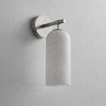 Pillar Alabaster Wall Sconce – Natural Stone, Brushed Gold Accent
