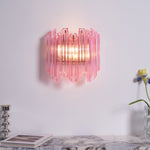 Pink Palermo Glass Wall Sconce – Hand-Blown Murano Style Blush Wall Light