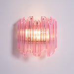 Pink Palermo Glass Wall Sconce – Hand-Blown Murano Style Blush Wall Light