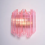 Pink Palermo Glass Wall Sconce – Hand-Blown Murano Style Blush Wall Light