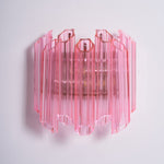 Pink Palermo Glass Wall Sconce – Hand-Blown Murano Style Blush Wall Light