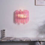 Pink Palermo Glass Wall Sconce – Hand-Blown Murano Style Blush Wall Light