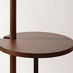 Pinnacle Floor Lamp with Walnut Stand and Cement Base