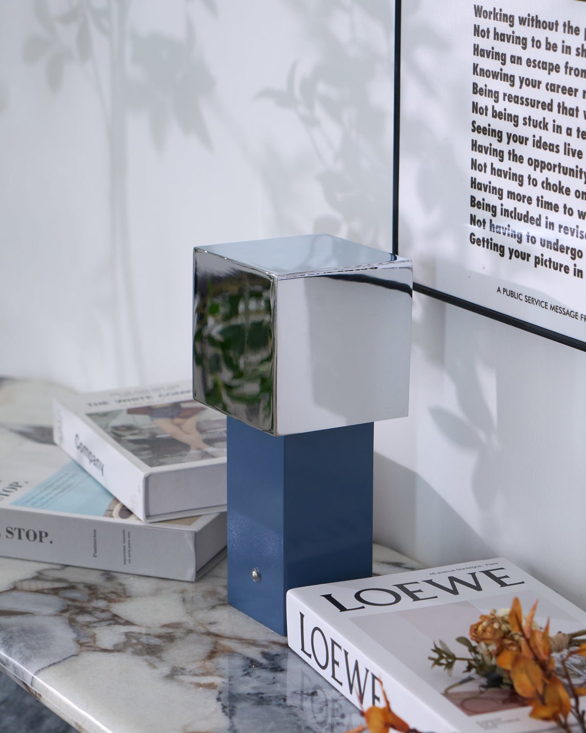 Cubic Accent Portable Table Lamp – Modern Minimalist Rechargeable LED Light