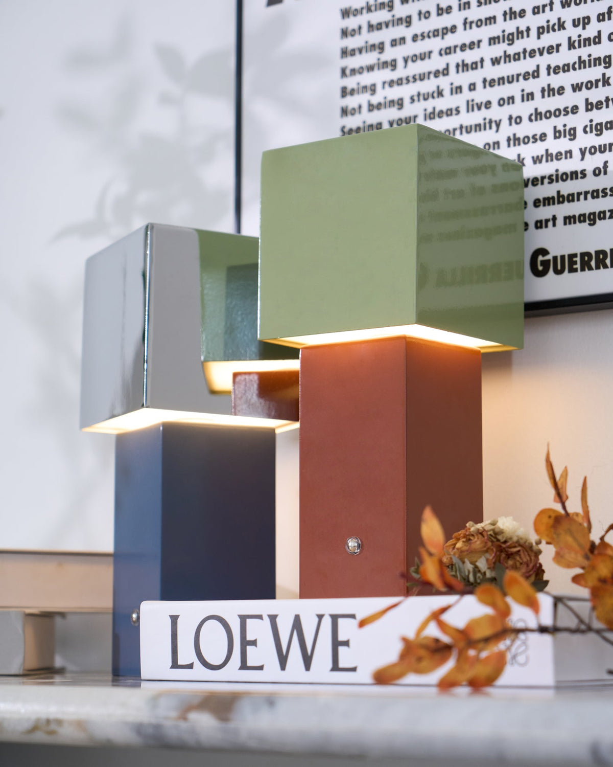 Cubic Accent Portable Table Lamp – Modern Minimalist Rechargeable LED Light