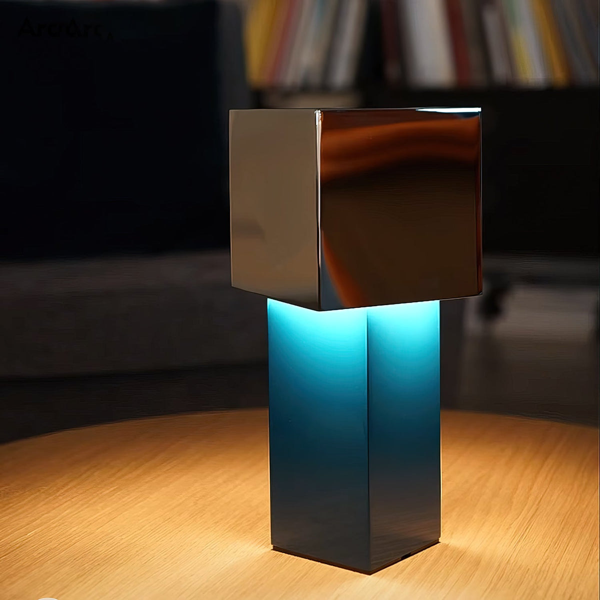 Cubic Accent Portable Table Lamp – Modern Minimalist Rechargeable LED Light