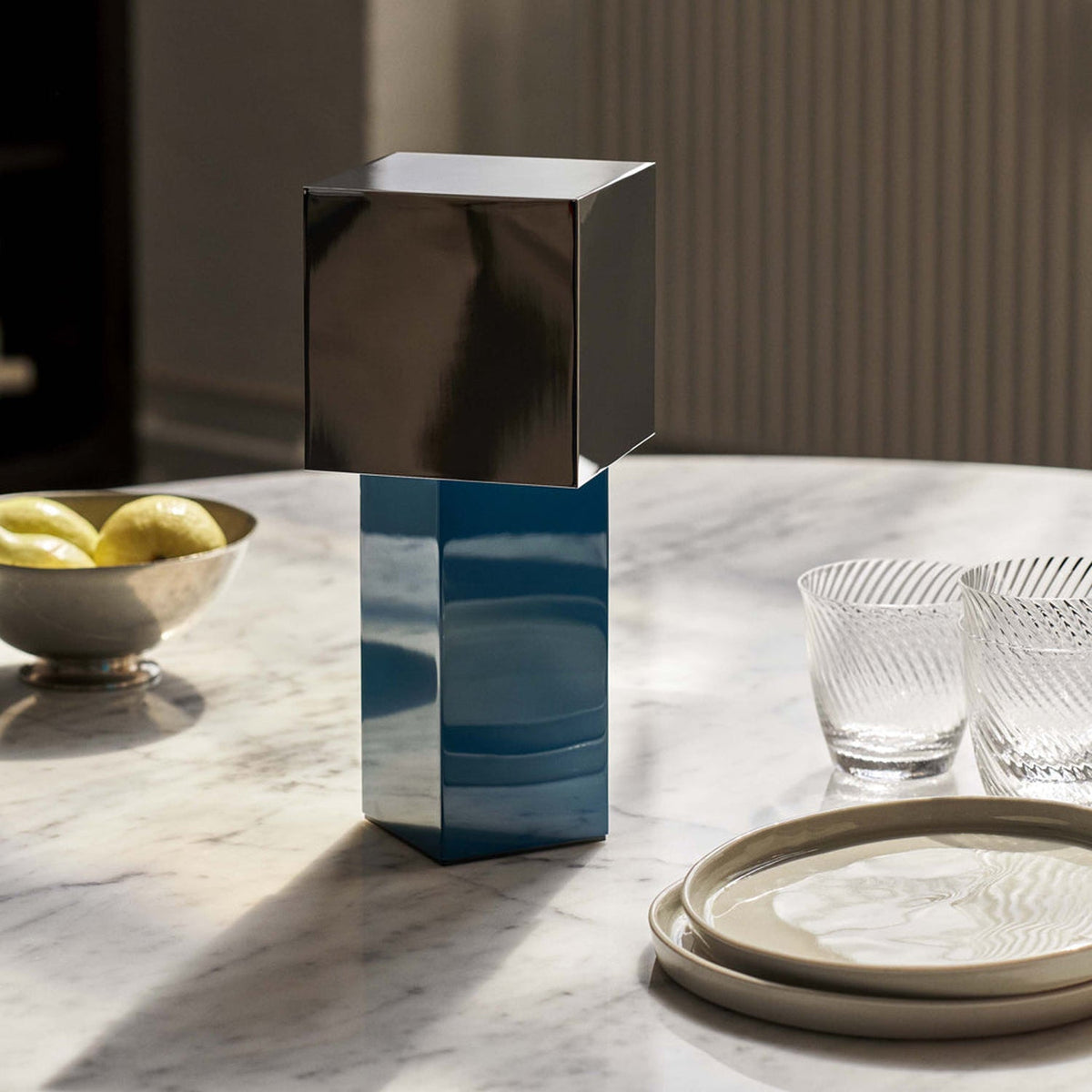 Cubic Accent Portable Table Lamp – Modern Minimalist Rechargeable LED Light