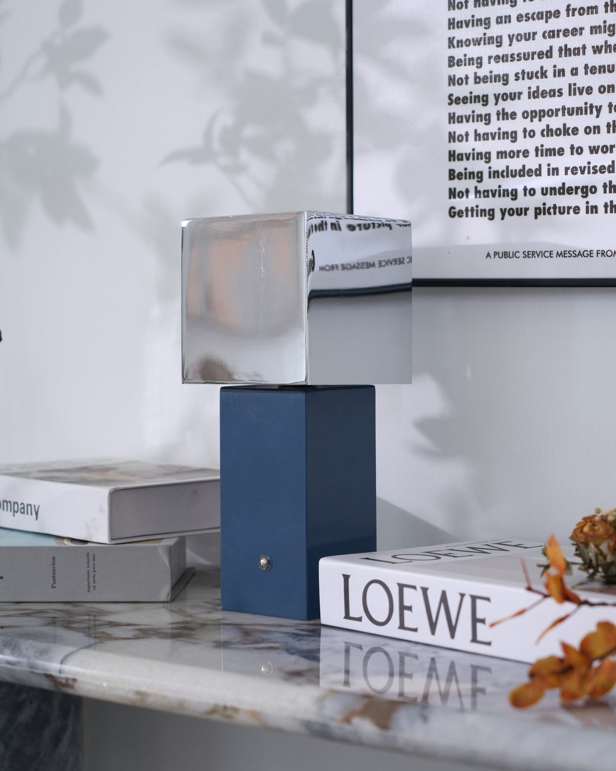 Cubic Accent Portable Table Lamp – Modern Minimalist Rechargeable LED Light