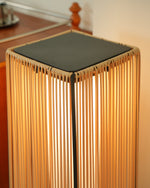 Plastic Rattaplastic Rattan Outdoor Post Light With Solar Panel