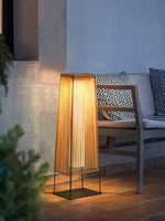 Plastic Rattaplastic Rattan Outdoor Post Light With Solar Panel