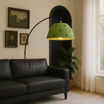 Arc Floor Lamp with Side Table – Modern Sculptural Lighting