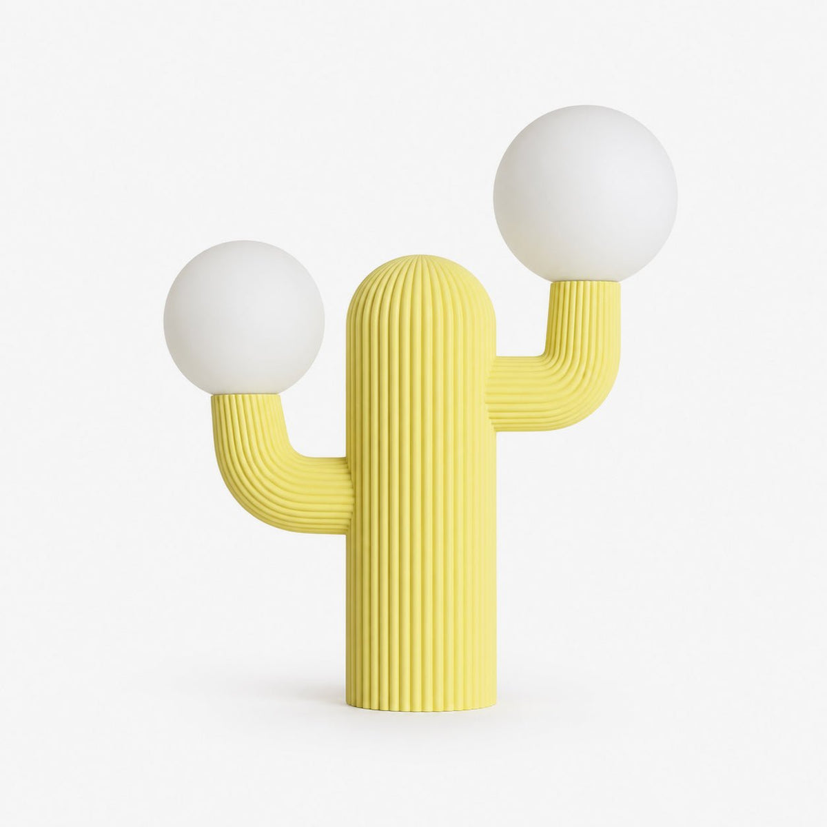 Playline Cactus Sculptural Table Lamp with Frosted Glass Globes
