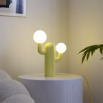 Playline Cactus Sculptural Table Lamp with Frosted Glass Globes