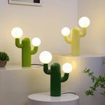 Playline Cactus Sculptural Table Lamp with Frosted Glass Globes