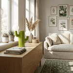 Playline Cactus Sculptural Table Lamp with Frosted Glass Globes