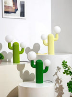Playline Cactus Sculptural Table Lamp with Frosted Glass Globes