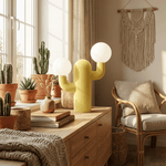 Playline Cactus Sculptural Table Lamp with Frosted Glass Globes