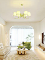 pleated-fabric-matcha-chandelier