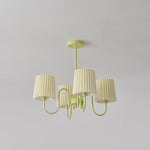 pleated-fabric-matcha-chandelier