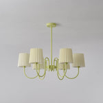 pleated-fabric-matcha-chandelier