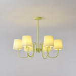 pleated-fabric-matcha-chandelier