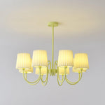 pleated-fabric-matcha-chandelier
