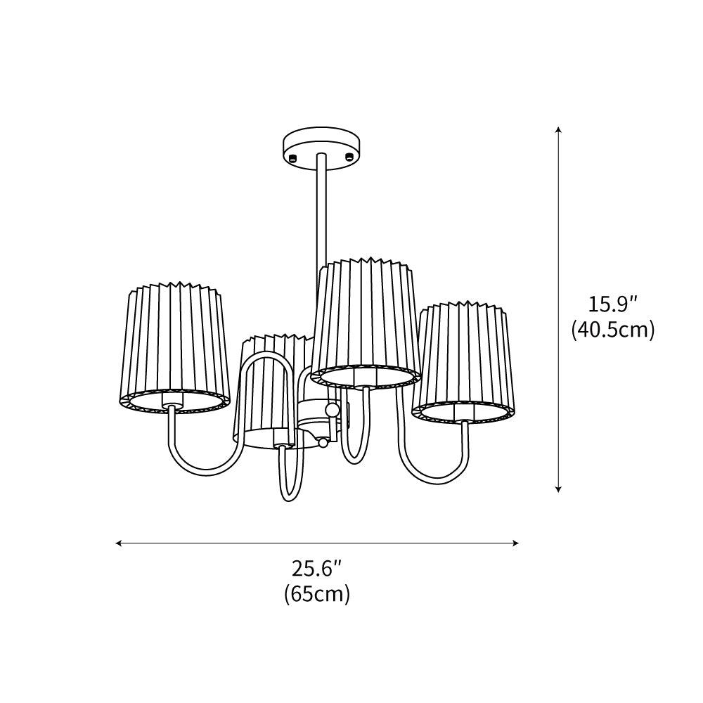 pleated-fabric-matcha-chandelier