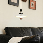 Pleated Petal Pendant Light – Modern Ceramic Hanging Lamp for Dining and Bedroom