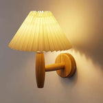 Pleated Wood Wall Light