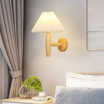 Pleated Wood Wall Light