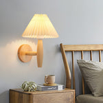 Pleated Wood Wall Light