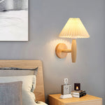 Pleated Wood Wall Light
