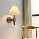 Pleated Wood Wall Light