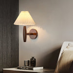 Pleated Wood Wall Light