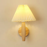 Pleated Wood Wall Light