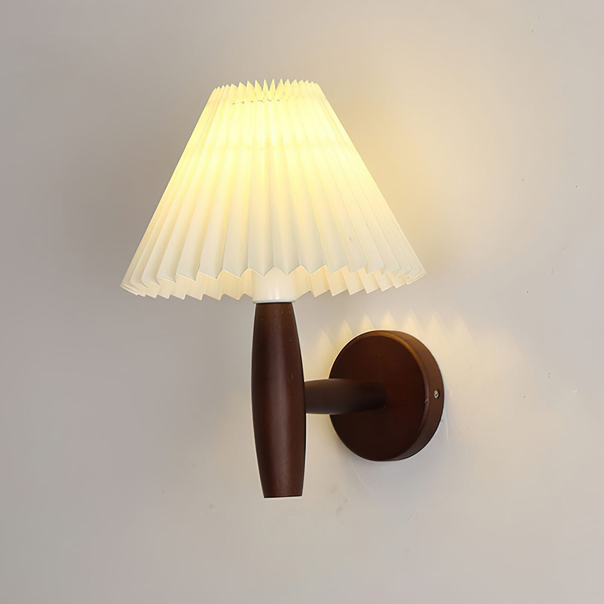 Pleated Wood Wall Light