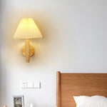 Pleated Wood Wall Light