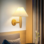 Pleated Wood Wall Light