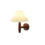 Pleated Wood Wall Light