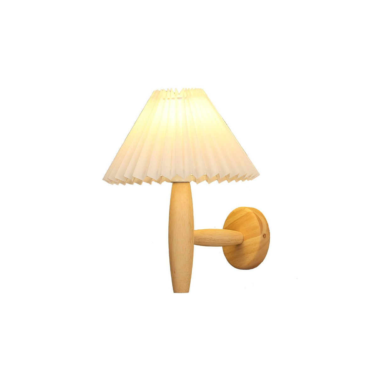 Pleated Wood Wall Light
