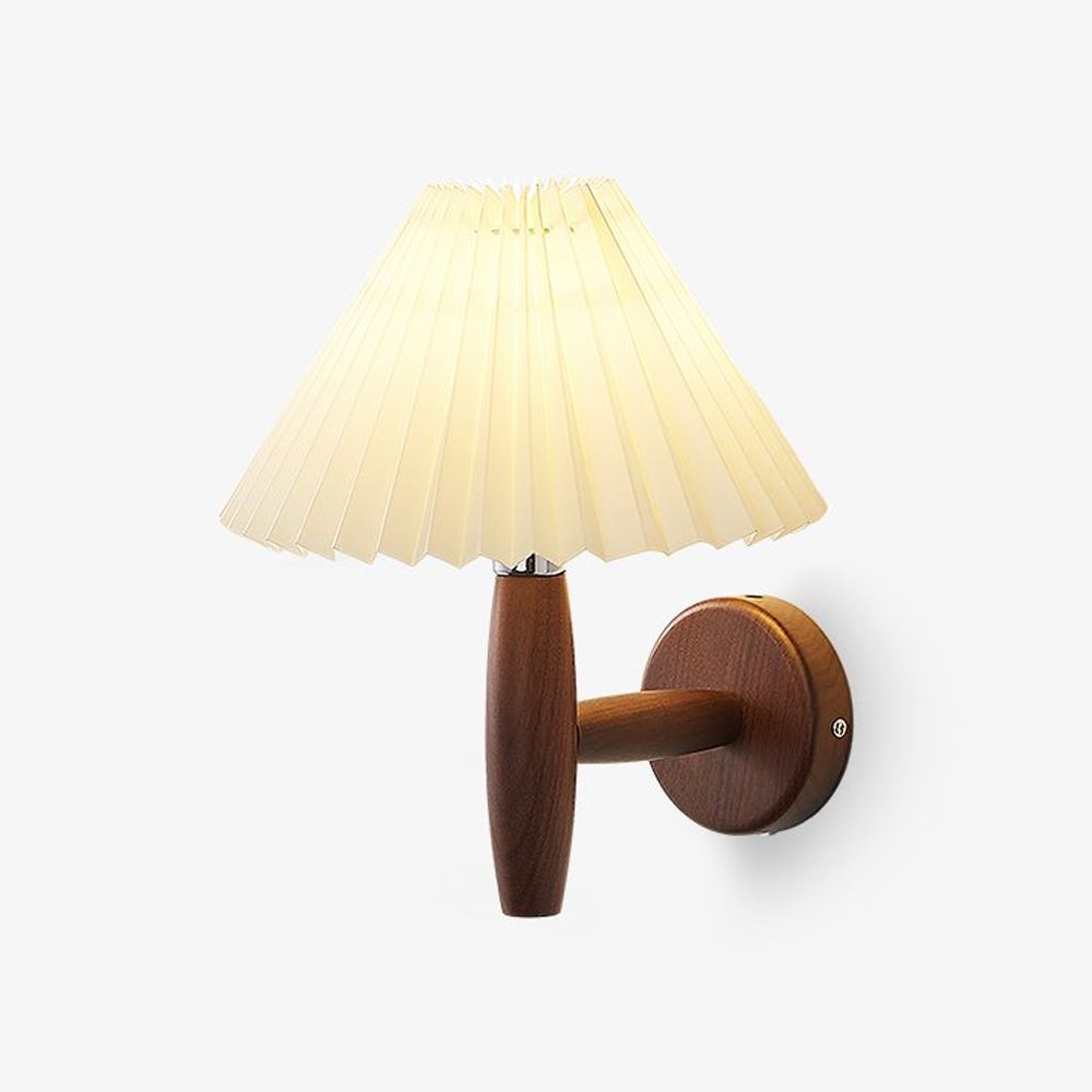 Pleated Wood Wall Light