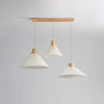 Pleated Wooden Pendant Light