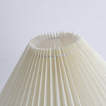 Lynnea Pleated Table Lamp in Chrome & Walnut – Modern Designer Bedside Lighting